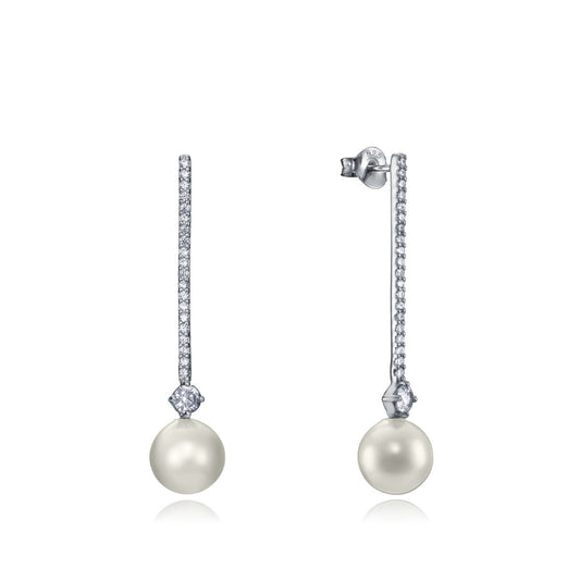 VICEROY JEWELS Mod. 4109E000-49 earrings, silver 925°, quartz analog, water-resistant, elegant design with pearl and stones.