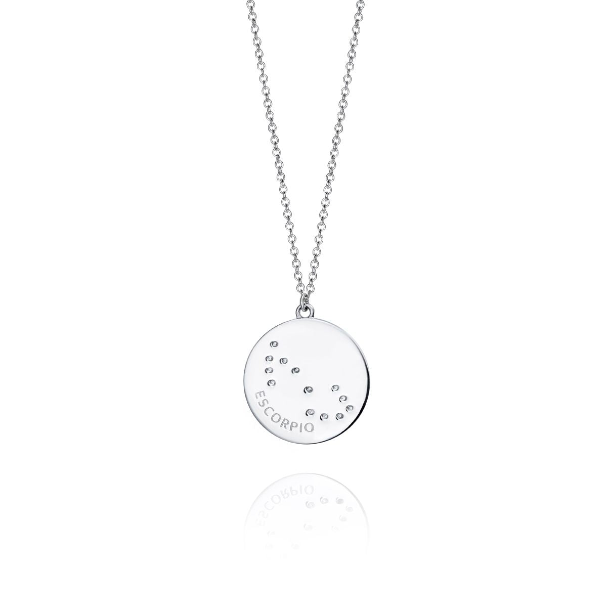VICEROY JEWELS Mod. 61014C000-38E Scorpio silver necklace with constellation design on 925° silver pendant.