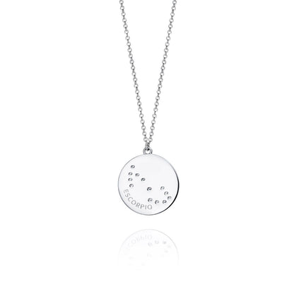 VICEROY JEWELS Mod. 61014C000-38E Scorpio silver necklace with constellation design on 925° silver pendant.