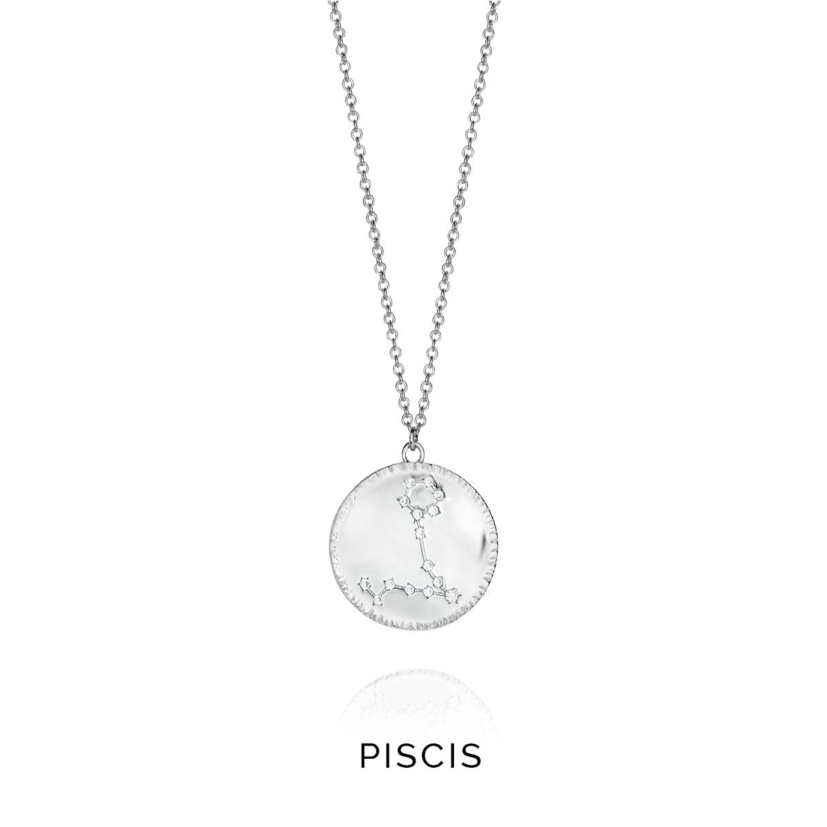 VICEROY JEWELS Mod. 61014C000-38P silver necklace with Pisces zodiac design, quartz movement, and 5 ATM water resistance.