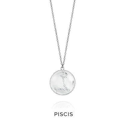 VICEROY JEWELS Mod. 61014C000-38P silver necklace with Pisces zodiac design, quartz movement, and 5 ATM water resistance.