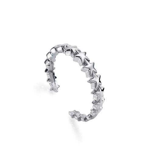 Silver star-shaped ring VICEROY JEWELS Mod. 61075A015-00 for women, quartz analog with 3 ATM, in official box, mineral dial.