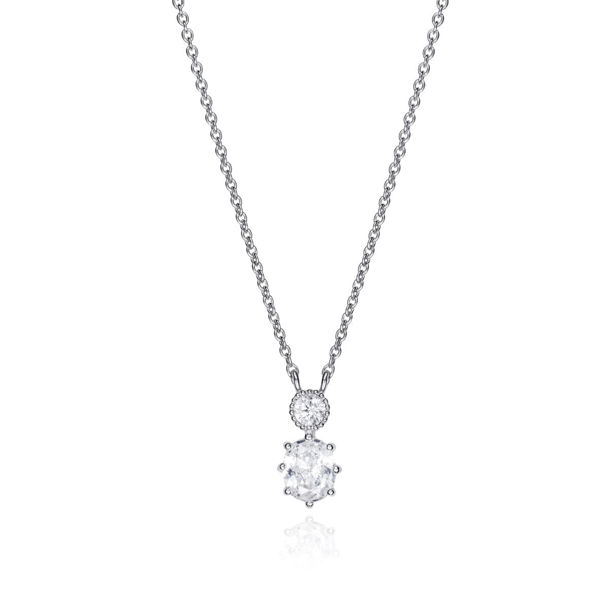 VICEROY JEWELS Mod. 71041C000-38 elegant lady's necklace in Silver 925° with quartz movement and calendar function in official box