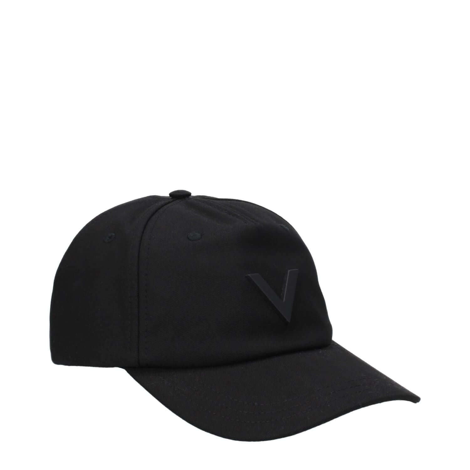 Valentino Garavani Black Cotton Cap (Baseball Hat)