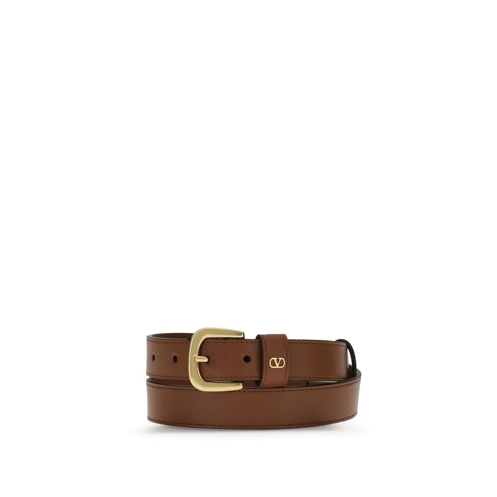 Valentino Garavani Brown Leather Regular Belt