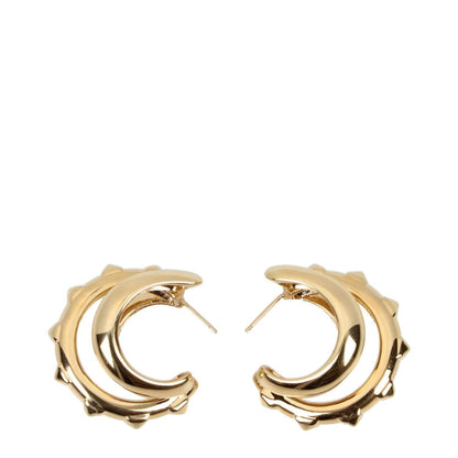 Valentino Garavani Gold Metal Earrings with studs and hook closure, measuring 3.7×3.8 cm, casual style, MPN J0T99METCS4