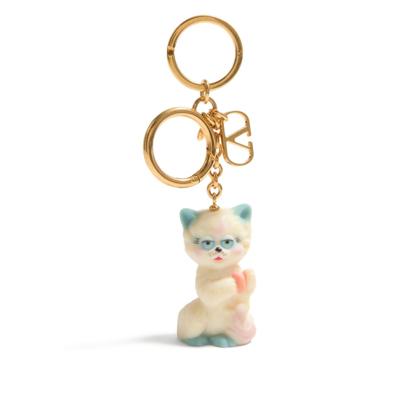 Valentino Garavani Le Chat De La Maison Nylon Bag Charm with Keychain Small Leather Goods