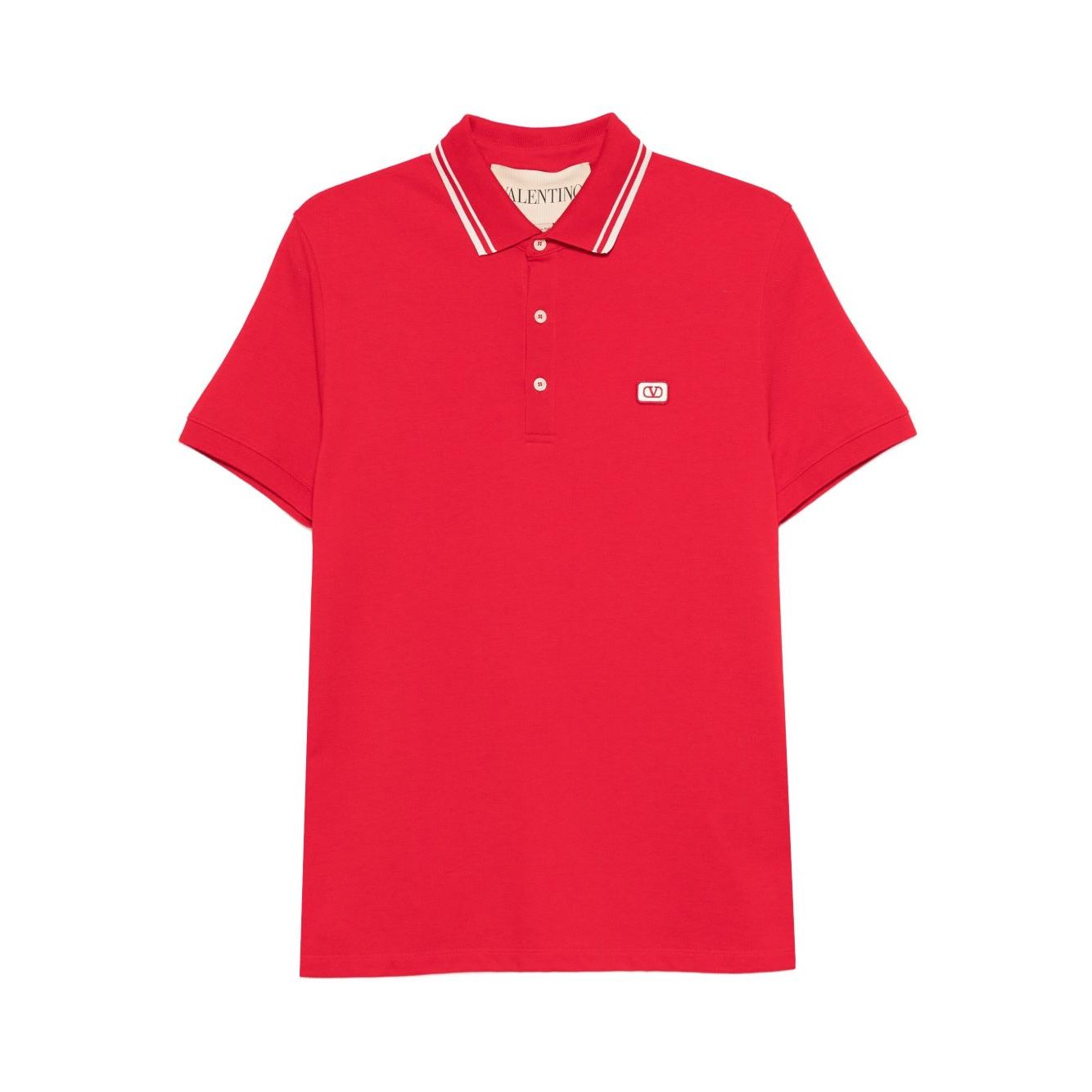 Valentino Striped-collar polo shirt Topwear