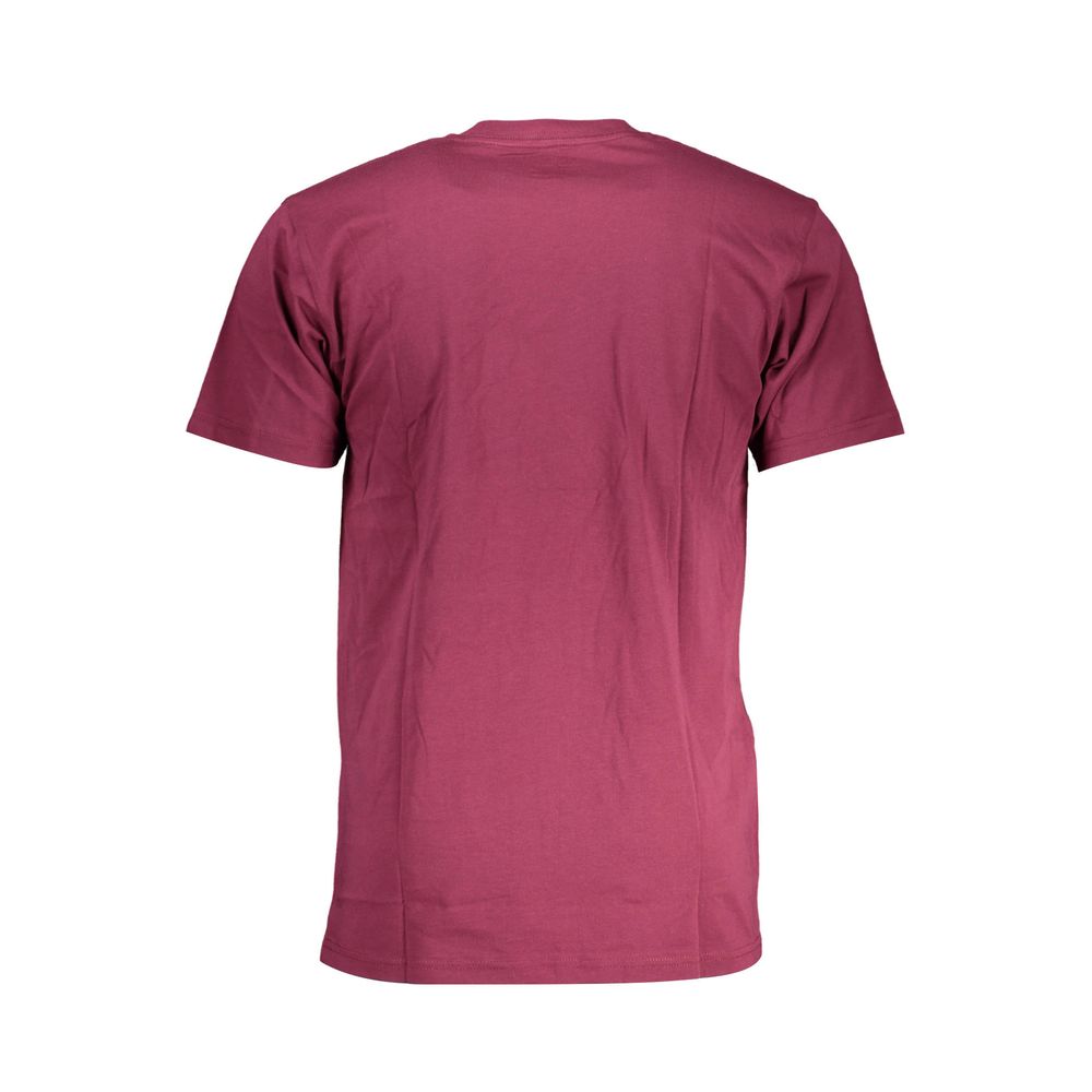 Back view of Vans Purple Cotton Men T-Shirt, showcasing short sleeves and classic fit.