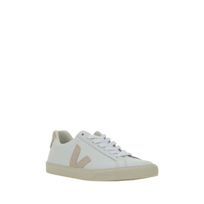 Veja White Calf Leather Bos Taurus Sneakers with round toe, lace-up, and brand logo on side and heel, AW25 collection.