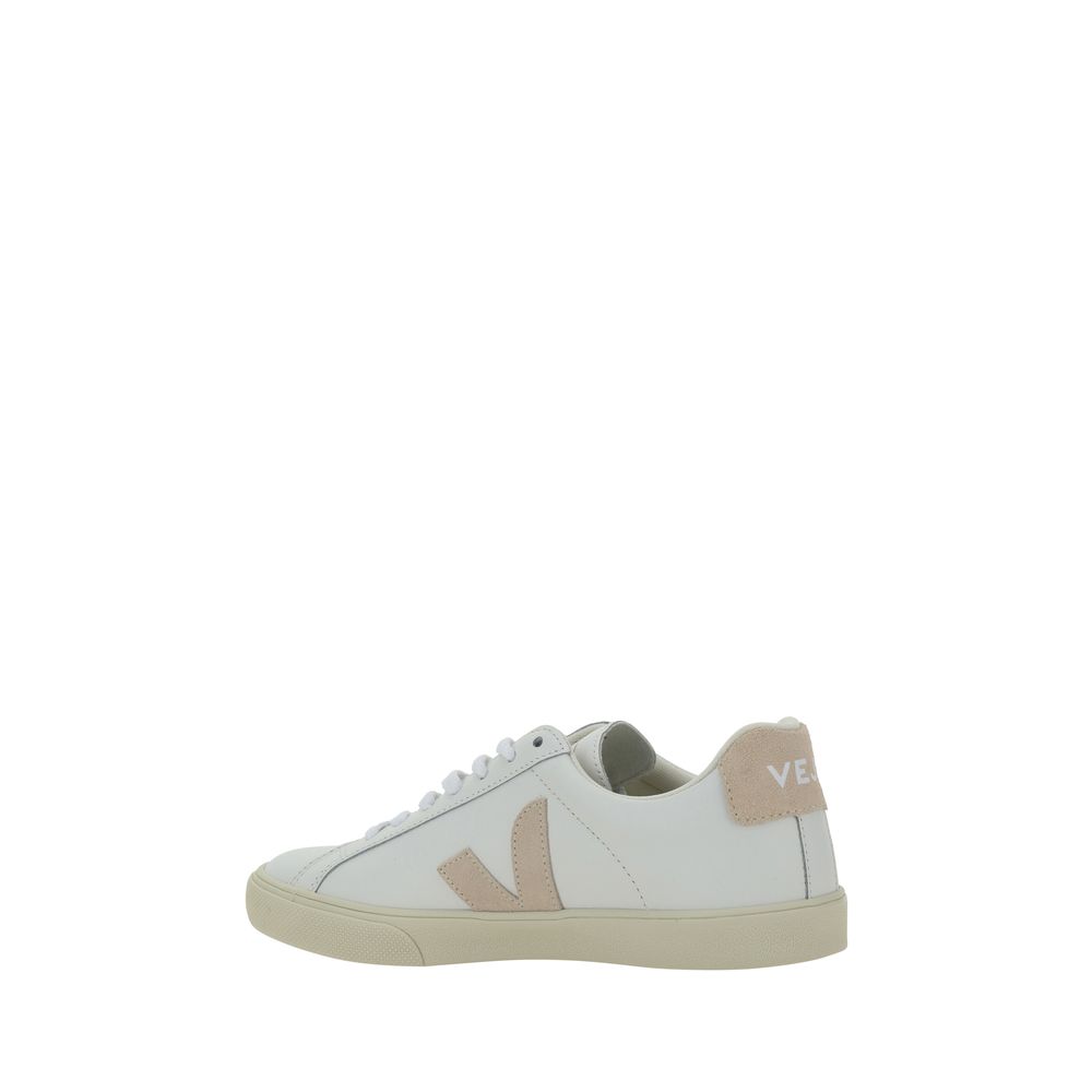 Veja White Calf Leather Bos Taurus Sneakers with logo patch and lace-up design for AW25.