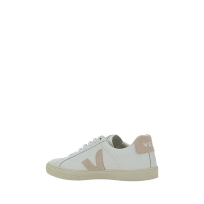 Veja White Calf Leather Bos Taurus Sneakers with logo patch and lace-up design for AW25.