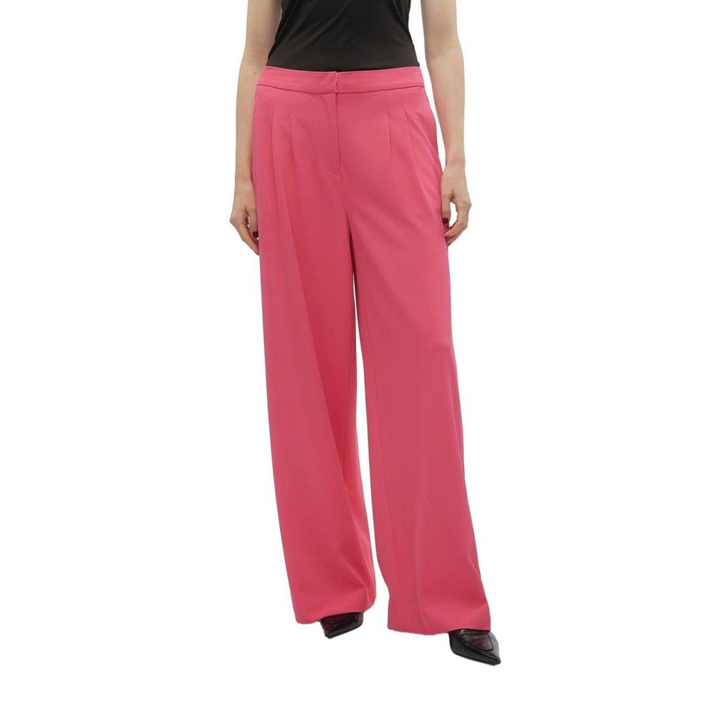 Vero Moda Pink Polyester Casual Pants