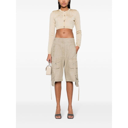 Versace Barocco lurex cropped cardigan