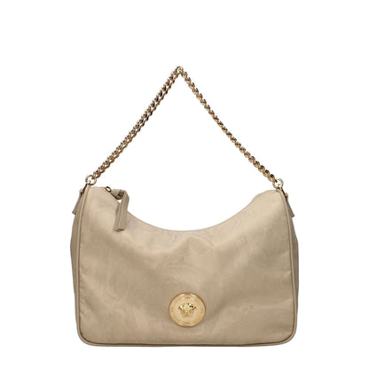 Versace Beige Fabric Handbag