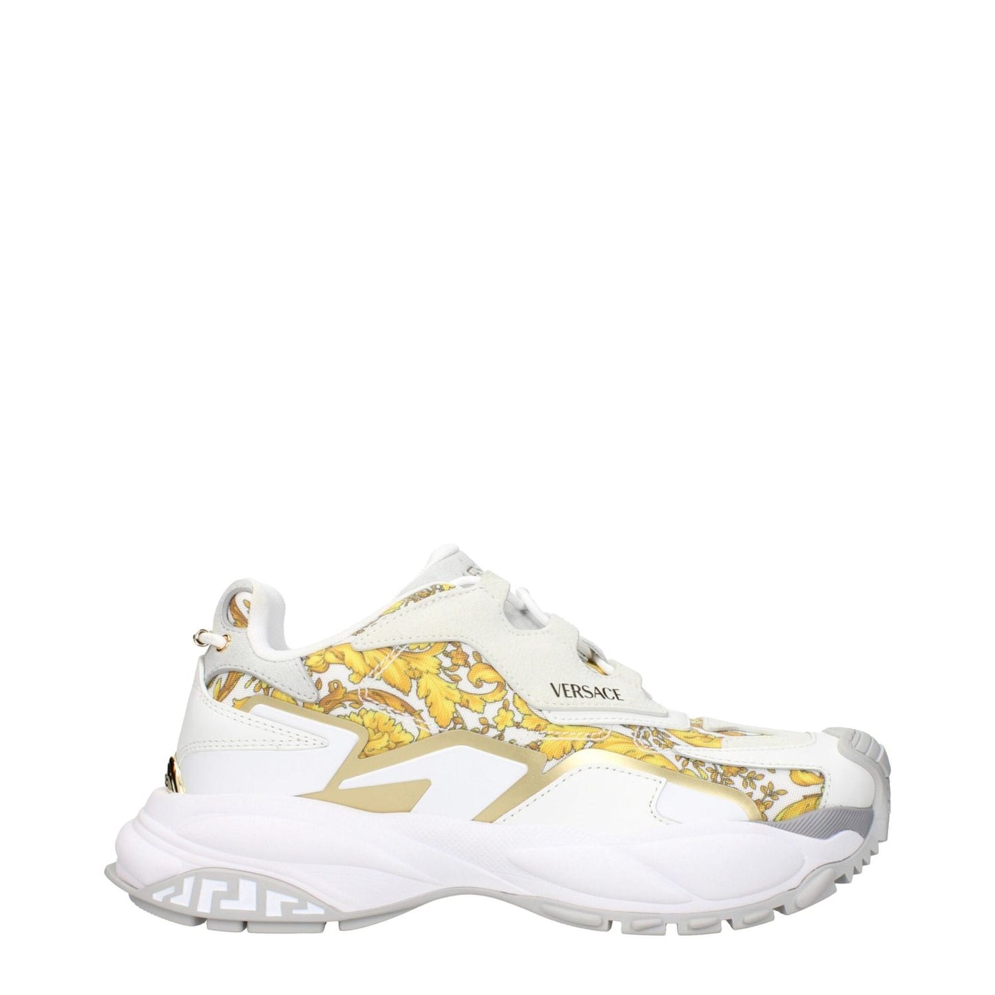 Versace Gold Fabric Low Top Sneakers