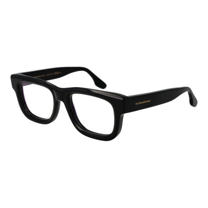 Victoria Beckham Black Acetate Glasses (Frames), full-rim rectangular design for women, includes branded case.
