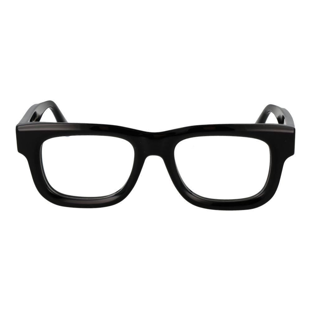 Victoria Beckham Black Acetate Glasses (Frames); full-rim rectangle style for women with demo lenses, black acetate frame.