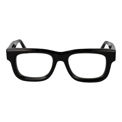Victoria Beckham Black Acetate Glasses (Frames); full-rim rectangle style for women with demo lenses, black acetate frame.