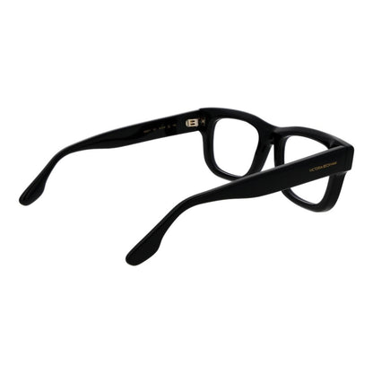 Victoria Beckham Black Acetate Glasses (Frames) for women, full-rim rectangle style, demo lenses, branded case included.