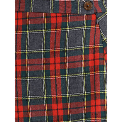 Vivienne Westwood Multicolor Fleece Wool Mini Skirt