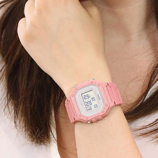 CASIO TIMELESS COLLECTION Mod. SPORT ILLUMINATOR WR 50M. ALARM. CHRONOGRAPH - PINK - COLORED SERIE WATCHES