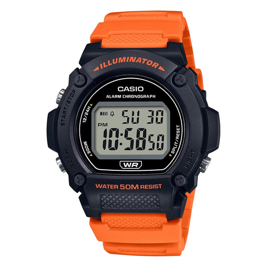 CASIO TIMELESS COLLECTION Mod. SPORT- ILLUMINATOR. WR 50M. ALARM. CHRONOGRAPH - BLACK (Brilliant color strap) WATCHES