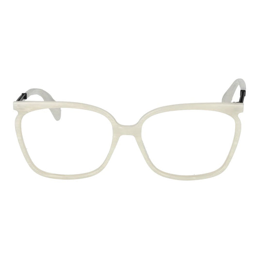 Yohji Yamamoto White Women Glasses Frame in full-rim style with white plastic rectangular lenses and 58-16-145 size.