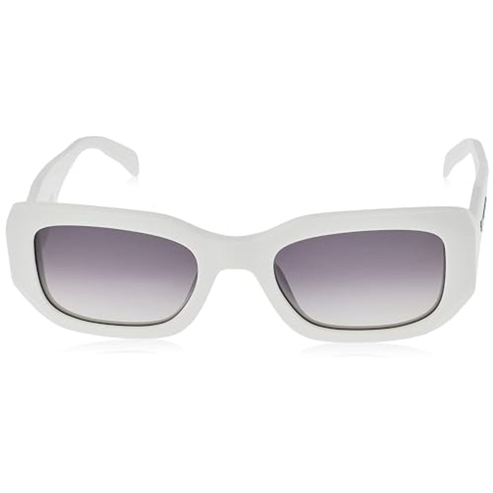 Zadig & Voltaire White Acetate Sunglasses displayed in front view with gradient lenses.