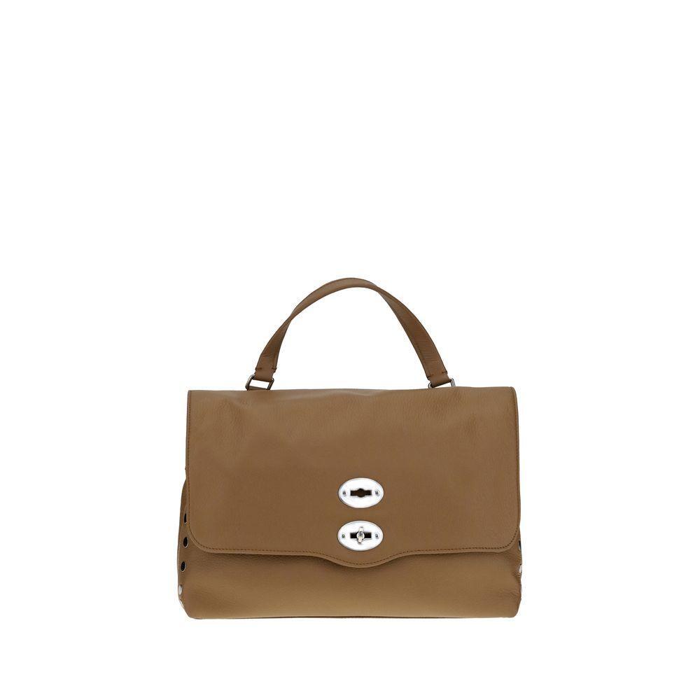 Front view with bag zipped and handles upright.