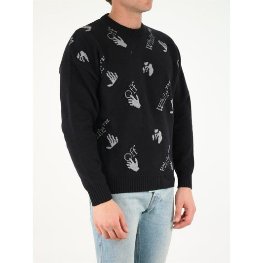 Off-White c/o Virgil Abloh All-Over Logo Crewneck Men's Sweater 406088